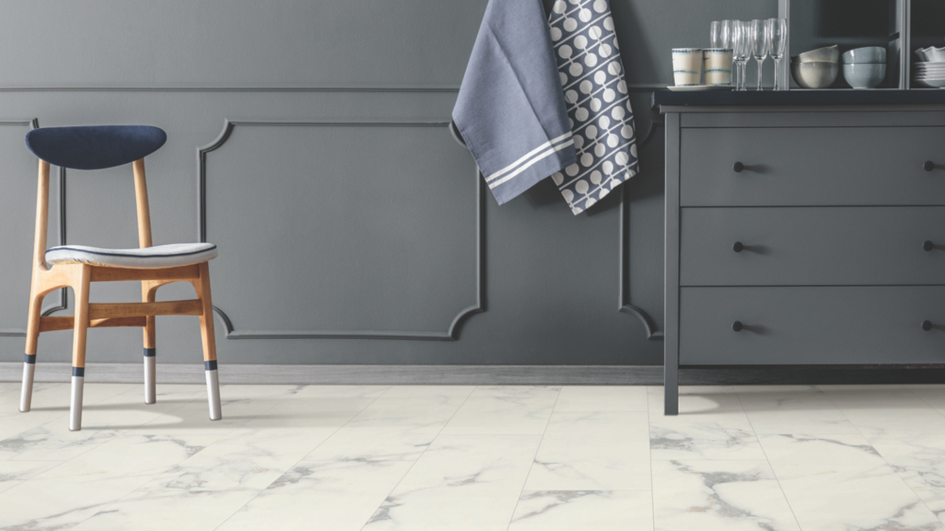 stone look flooring installation